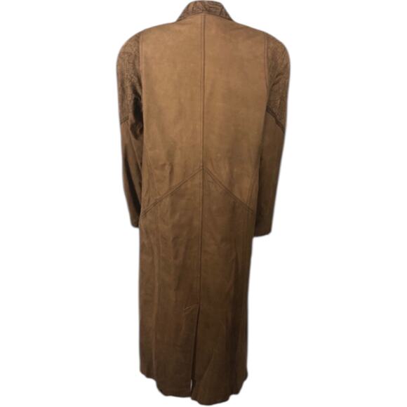 Vintage 80s G-III Global Identity Oversized Slouchy brown leather coat large - Picture 9 of 16